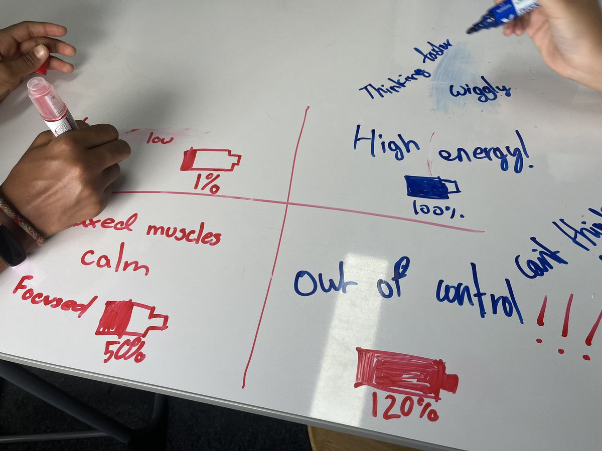 Taking a different approach to introducing #Zonesofregulation through focusing on body signals. Students came up with ways to categorise how their body feels.