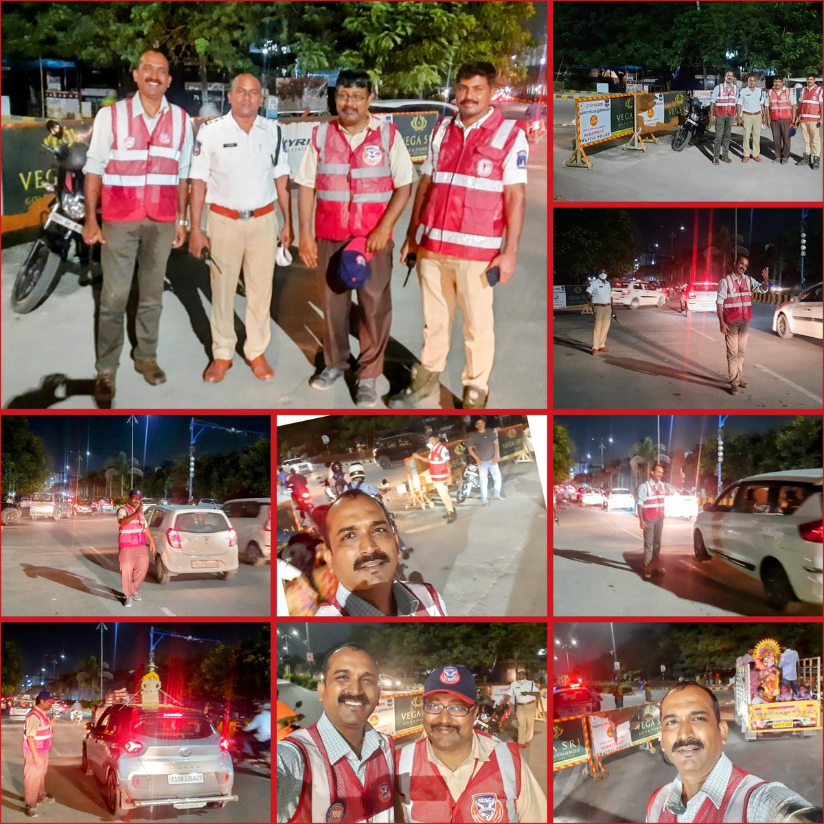 amksocialwork's tweet image. As a #SCSC volunteer its always a gr8 &amp;amp; proud feeling to support our @CYBTRAFFIC @cyberabadpolice team in manning #Traffic,diversions&amp;amp;crowd as part of the huge #Ganesh Immersion team to ensure things move Smoothly &amp;amp; Safely! #Kukatpally #Alwal #Lake @HiHyderabad 
🙏🏽🙏🏽 #Hyderabad