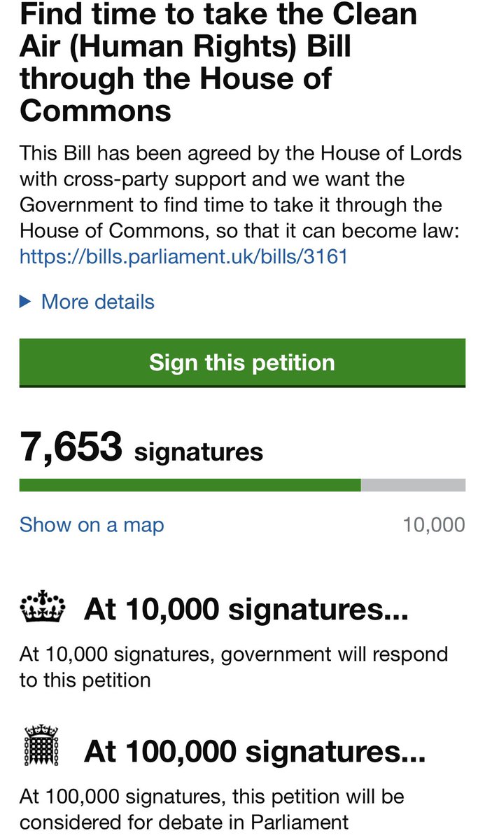 Rosamund Adoo-KD CBE FBSA (@ellarobertafdn) on Twitter photo Amazing! Since Friday we’ve reached 7.6K, we’re getting close to Downing St to hand it in. NHS waiting list are the highest ever; its vital we take action. Dirty air impacts every organ in the body & affect our health from cradle to grave. Lets get to 10K petition.parliament.uk/petitions/6393… Amazing! Since Friday we’ve reached 7.6K, we’re getting close to Downing St to hand it in. NHS waiting list are the highest ever; its vital we take action. Dirty air impacts every organ in the body & affect our health from cradle to grave. Lets get to 10K petition.parliament.uk/petitions/6393…