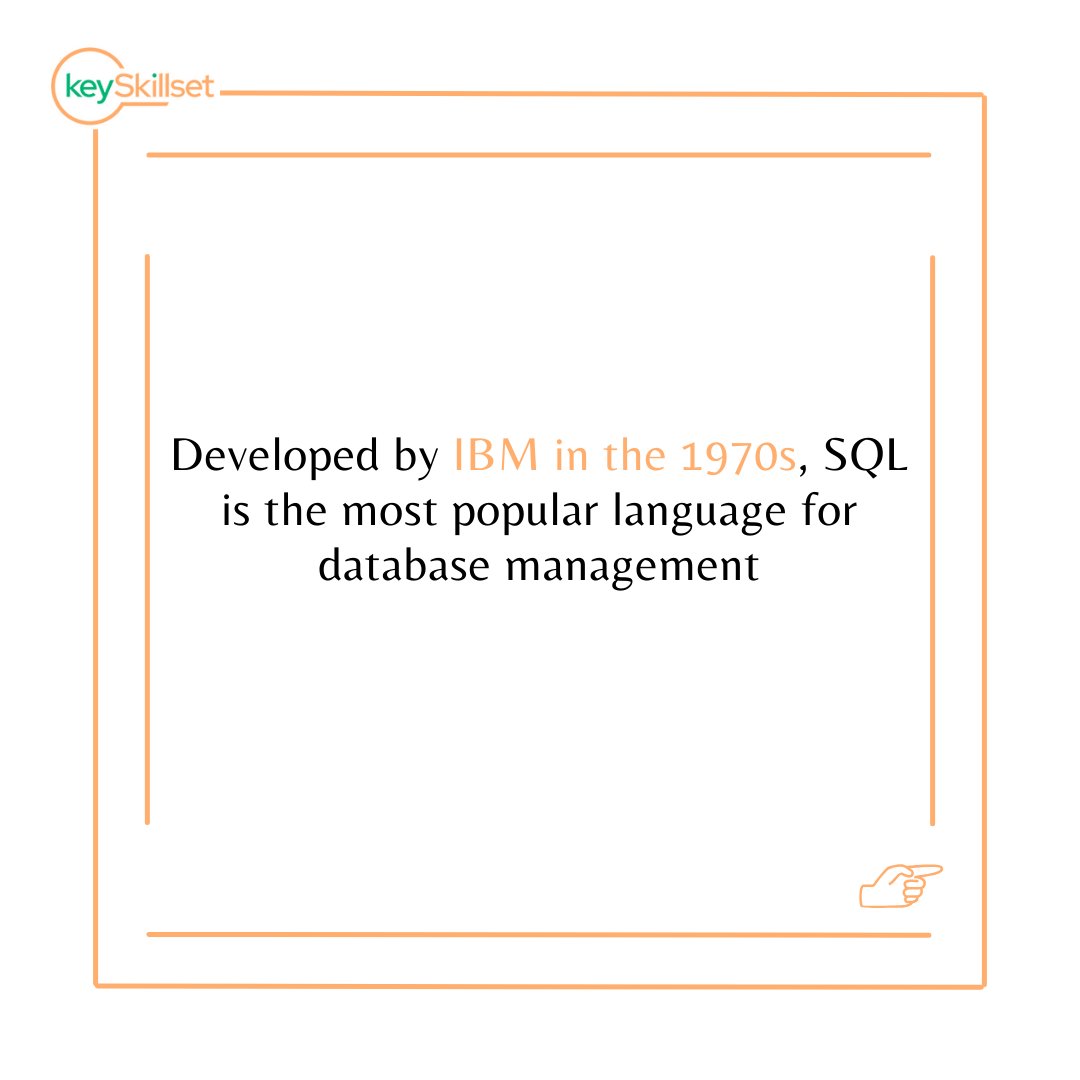 keyskillset's tweet image. 1/1
Dive into the world of SQL with these Top 5 Cool facts!
Follow us for more intriguing SQL insights!
You can also check out our Free Access for the SQL course at keySkillset.
keyskillset.com/sql
#SQLFacts #DatabaseManagement #SQLQuery #TechInnovation #DatabaseSkills
#SQL