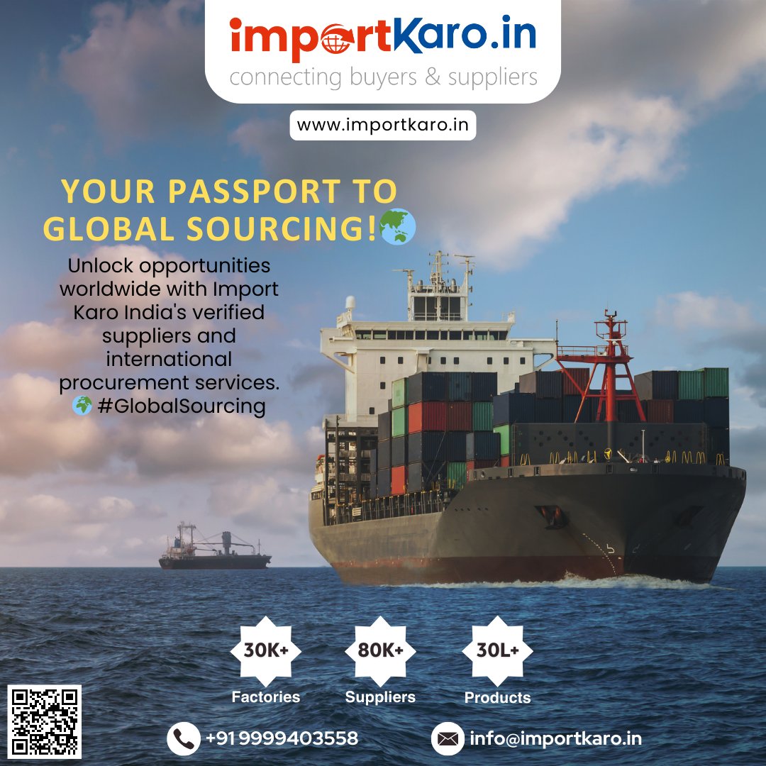 importkaro's tweet photo. Your Passport to Global Sourcing! 🌏 Unlock opportunities worldwide with Import Karo India's verified suppliers and international procurement services. 🌍 #GlobalSourcing

Visit now -> https://t.co/vqUxVVPn0B

#ImportKaroIndia #VerifiedSuppliers https://t.co/C26AXGGXPp