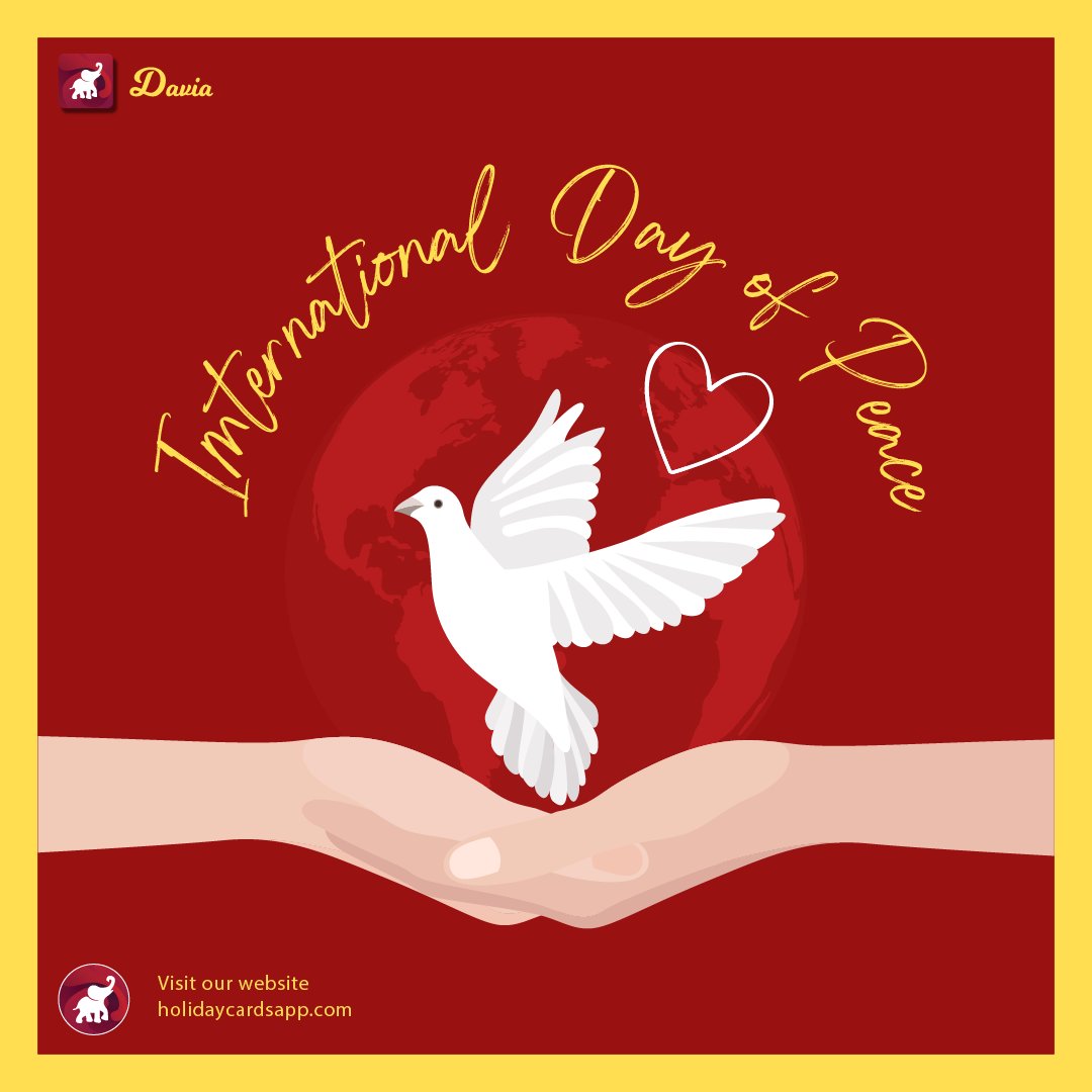 holidaycardsapp's tweet photo. All the world needs is peace and harmony; Happy International Day of Peace! 🕊️

#internationaldayofpeace2023 #DayofPeace #PeaceDay #peace #celebratepeace

Visit our website now! ❤️
Website: https://t.co/8iypCmYZmf
Pinterest : https://t.co/A2pNaXkkcL https://t.co/7ZtXc53pWI