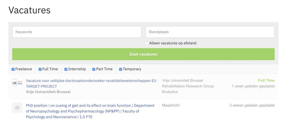 Er staan nog 2 open #vacatures op onze SMALLL.eu website! Eentje met een deadline binnen 3 dagen, dus haast je om te solliciteren!

<a href="/VUBrussel/">VUB</a> 
<a href="/MaastrichtU/">Maastricht University</a>