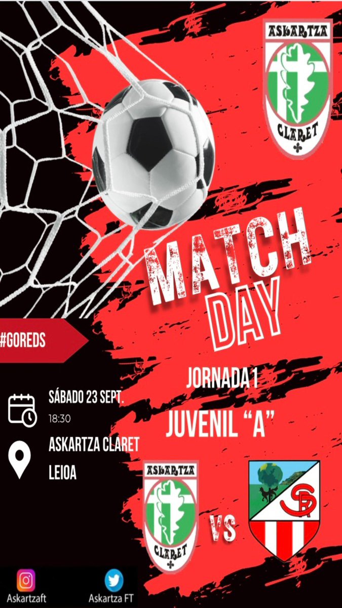 🔜⚽️ El juvenil “A” también empieza la liga vs <a href="/SDRetuertoSport/">SD Retuerto Sport</a> “A”

#goreds🔴