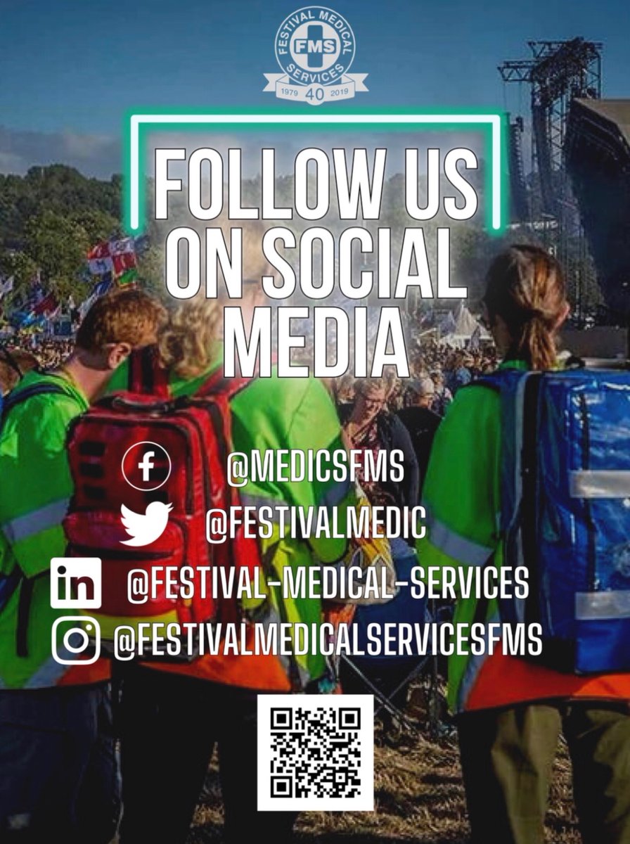 FestivalMedic's tweet photo. If you haven’t already follow us on all our social platforms to see what we get up to in and out of festival season.
#FMS #Oursocials https://t.co/xfbAFIjnKf