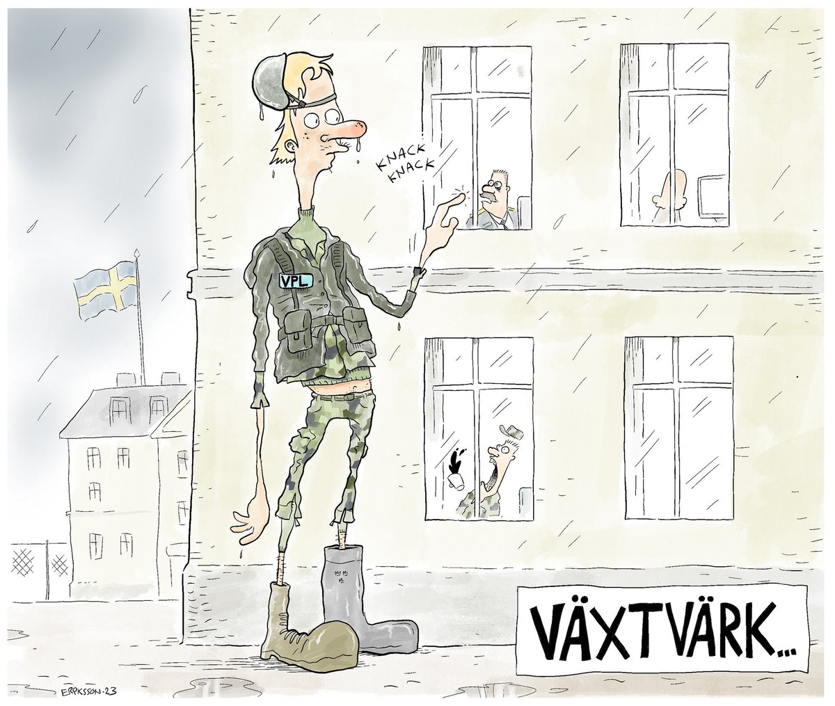 Teckning för Officerstidningen