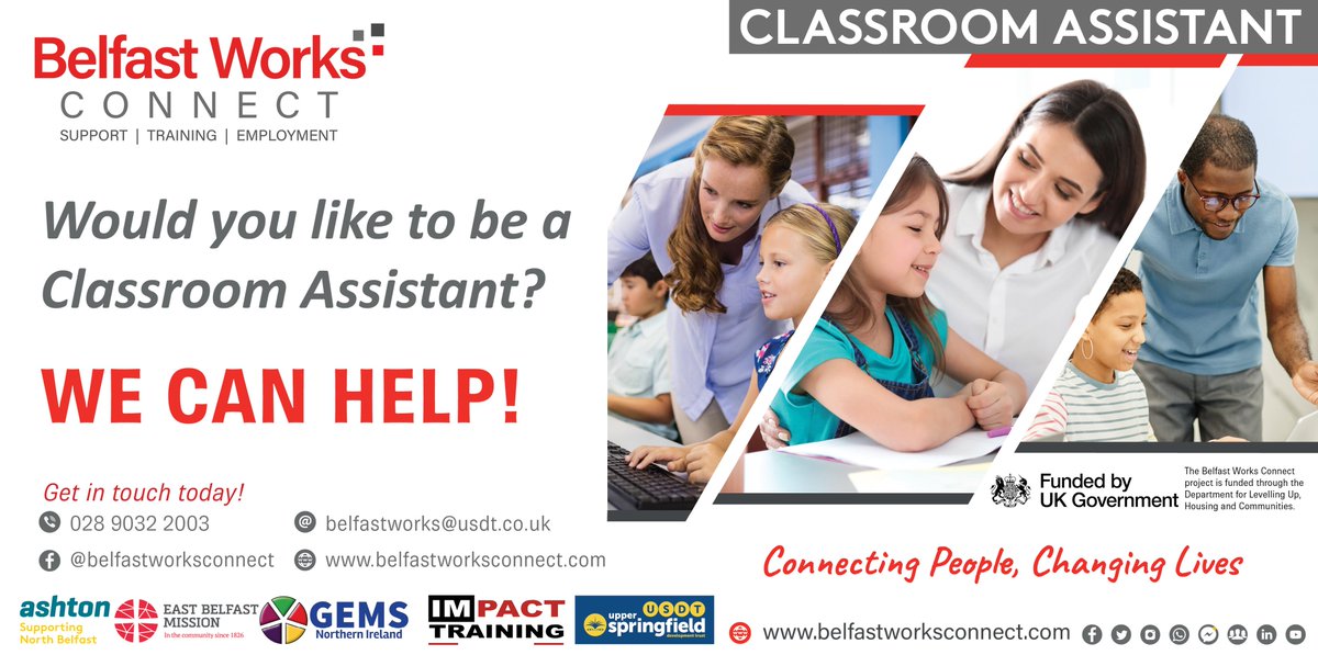 belfastworks's tweet image. Discover Your Path to Becoming a Classroom Assistant!

Are you passionate about working with children and making a positive impact on their education journey? 

Our Classroom Assistant Course is the perfect for you! 

Visit belfastworksconnect.com to sign up.

#classroomassistant