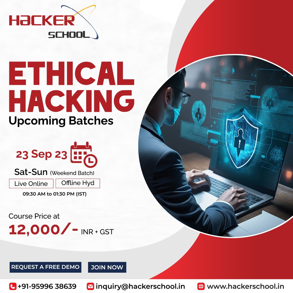 hackerschoolin's tweet photo. Ethical Hacking - Upcoming batches
Join Now:
https://t.co/RFM89cXhRO
#ethicalhackingcourse #ethicalhacking #trending #onlinetraining #newbatches #trendingnow #ethicalhackinginstitute #cybersecurity #cybersecuritycourse #cybersecurityinstitute #technology #hackerschool https://t.co/qBjGgDP3LM