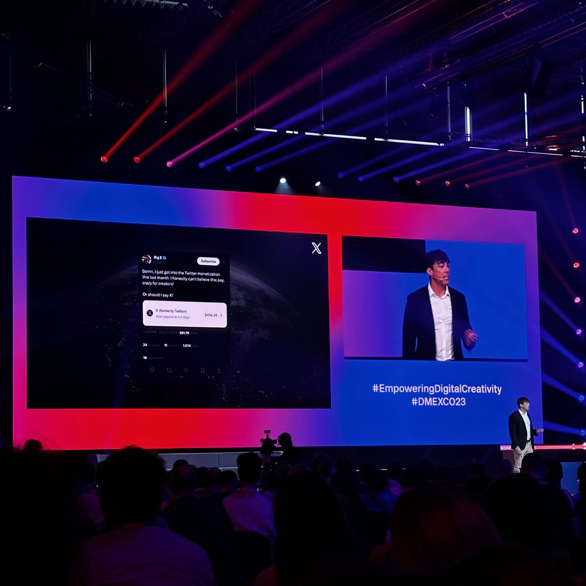 Watching Gregory Owens presenting the future of X at the #DMEXCO23 in cologne germany. Very impressive to see where this brand is going! 

#X #EmpoweringDigitalCreativity