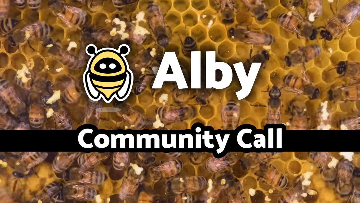 getAlby's tweet photo. βοΈ ALBY COMMUNITY CALL βοΈ
Today, 3 PM UTC at https://t.co/258EVMA9hv,
streamed on #ZapStream
We have some π―!
Few nice updates to the extension and demos of unique web projects utilizing #nostr and #lightning.
Join today or chat anytime at https://t.co/vKxEAYCTeL https://t.co/k84T1e9GKd