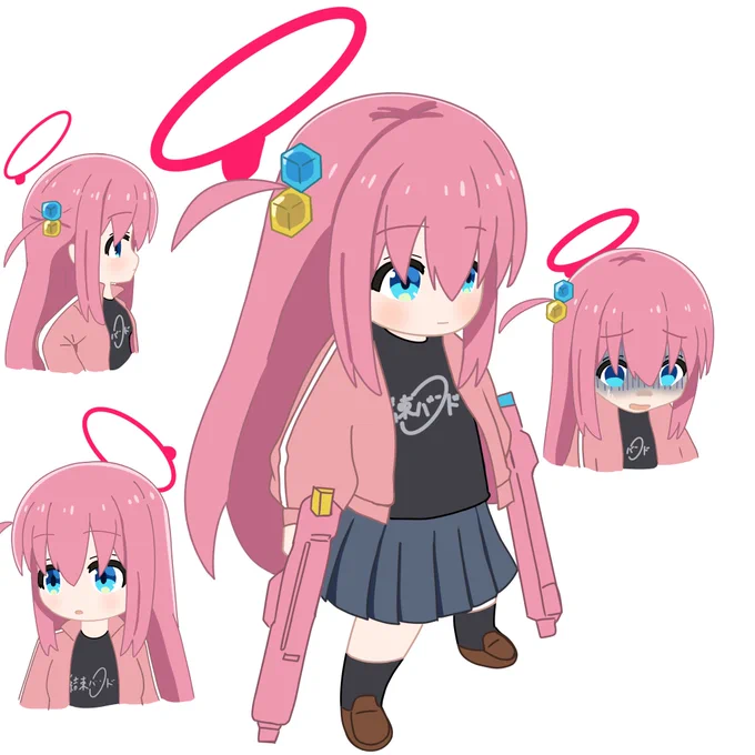 ブルアカ風なぼっちちゃん#ぼっち・ざ・ろっく #後藤ひとり #ブルアカ 