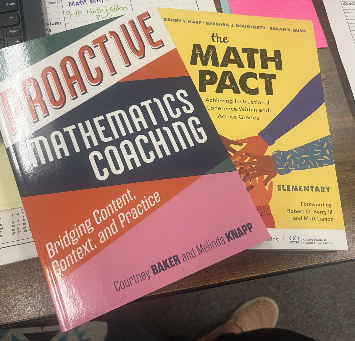 Farrley's tweet image. Excited to dive into these two books I just got! @PiBaker18 #iteachmath #themathpact