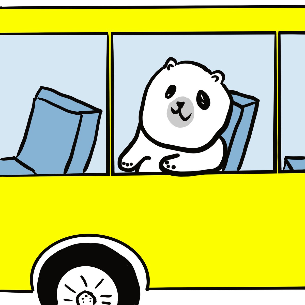 路線バスの旅で何処までも🐻‍❄️🚌

#しろくまゴロー #バス #路線バス #bus
#しろくま #シロクマ #polarbear
#artwork #illustration #drawing #イラスト #ゆるイラスト