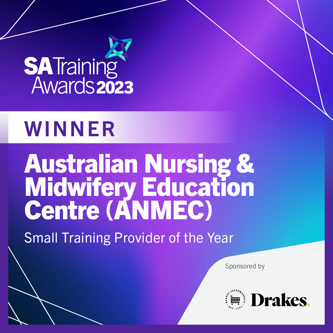 Congratulations to Australian Nursing &amp; Midwifery Education Centre – winner of the 2023 SA Training Awards Small Training Provider of the Year! 🏆

Sponsored by Drakes Supermarkets

#SATrainingAwards