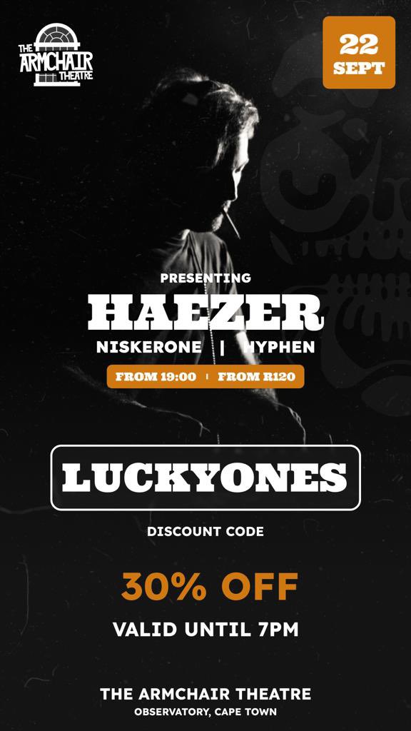 Here we go! Get your tix now, limited space: quicket.co.za/events/228731-…