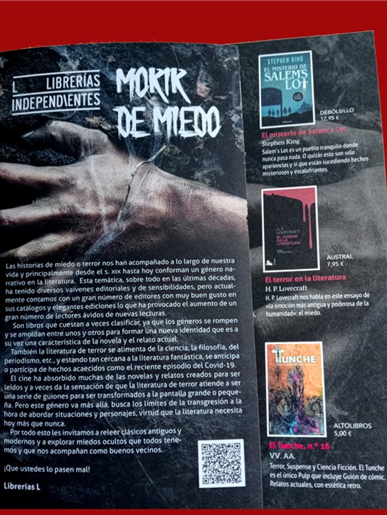 Librerías L-Librerías Independientes, entre otras buenísimas publicaciones, incluye El Tunche en su catálogo de recomendaciones de lecturas de Terror.
libreriasindependientes.com/.../2023-2...
#terror #ElTunche #recomendacionesdelibros #pulp #laúnicapublicaciónconguióndecómic #Literatura