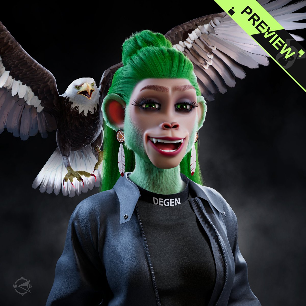 Maline_eth's tweet image. Gm 🌺 Gratitude goes to @BullsApesProj for offering a smooth gameplay that does not require signing transactions every day 💪 Quick and safe  

#ApeTraitOfTheDay : Degen Made with #TheConfigurator