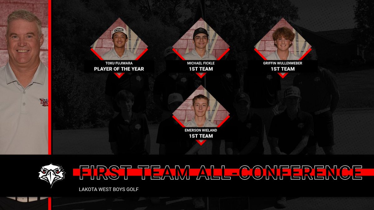 Coach/Player of the Year &amp; 1st Team ALL-Conference Honors! <a href="/lakwestboysgolf/">lakotawestboysgolf</a> <a href="/LakotaWestAD/">Scott Kaufman</a> <a href="/gmcsports/">GMC Sports</a> <a href="/LW_Boosters/">Lakota West Athletic Boosters</a> <a href="/LWHSRedSea/">Lakota W❌st R❌d S❌a</a> #WesPride