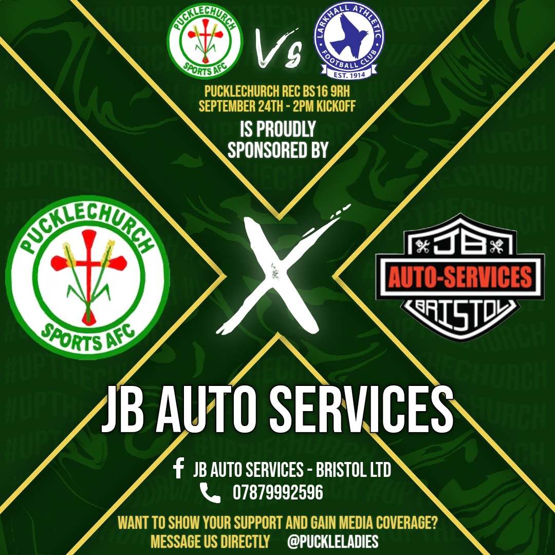 ⚽ MATCHDAY ⚽

This week's matchday is sponsored by JB Auto Services as we welcome <a href="/LarkhallAWFC/">Larkhall Athletic Women FC</a> to The Rec

🆚️ <a href="/LarkhallAWFC/">Larkhall Athletic Women FC</a>
🏆 <a href="/SWWFL/">SWRWFL Official</a> Prem
📍 Pucklechurch Rec, BS16 9RH
📅 24th September
🕑 2:00 PM
🤝🏻 JB Auto Services 

Come down and show your support 💚 #UTC