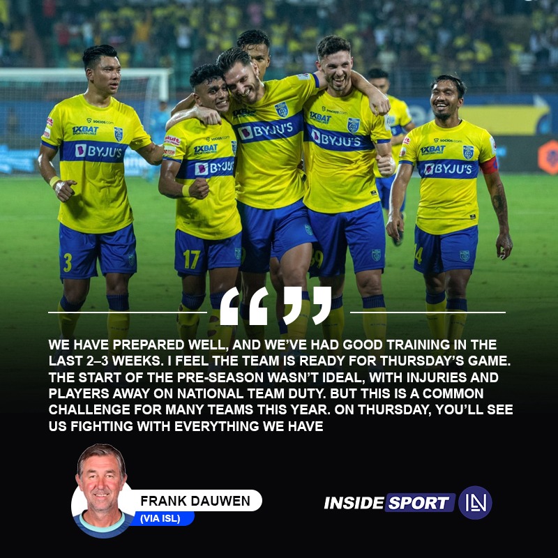 InsideSportIND's tweet photo. The yellow army are ready for their season opener against Bengaluru FC 🔥⚽
#KBFC #ISL #KBFCvBFC #IndianFootball #Insidesport #football https://t.co/XroLSU9inE
