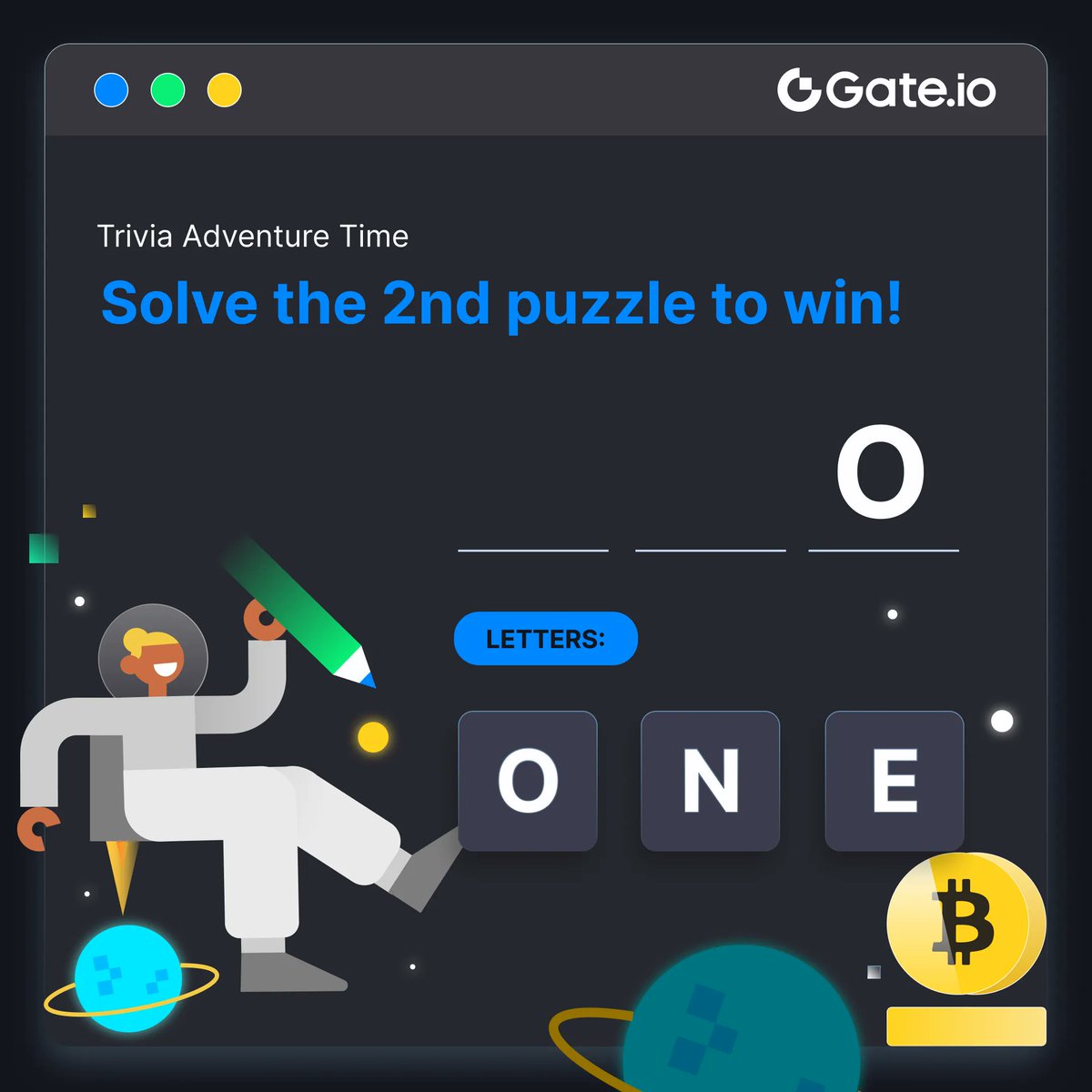Gate's tweet photo. 🧩https://t.co/8kWqgEeplL Cryptopia Challenge

Question👉Which cryptocurrency, known as "Chinese Ethereum," seeks to establish a decentralized platform for building dApps &amp; smart contracts?

And Quote Tweet this post with a "Follow @gate_io" &amp; #GateioCryptopia hashtag to win $20! https://t.co/mPq9OAjnUI