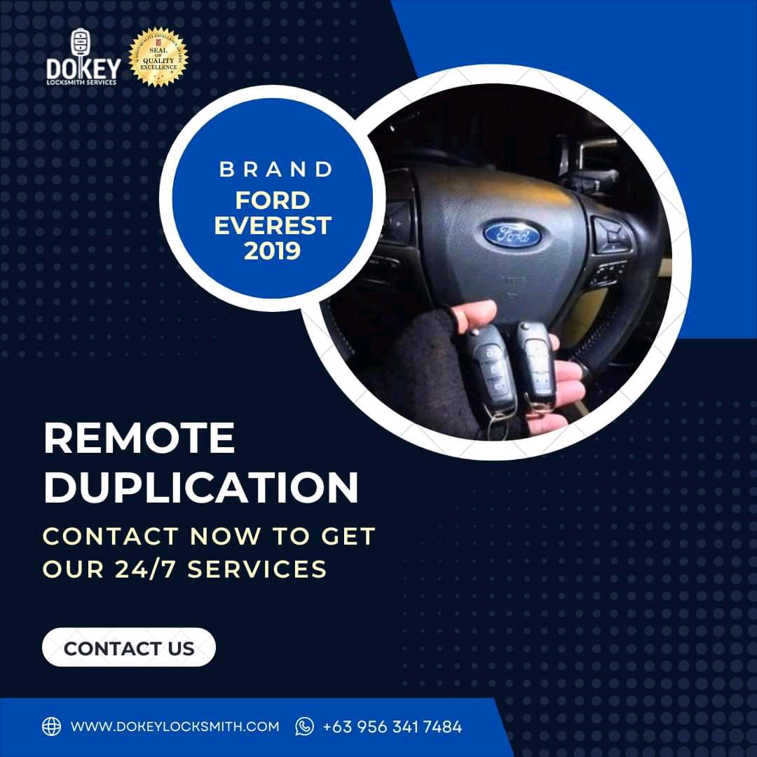 dokeylocksmith's tweet image. 🔑🚗 Unlock convenience and security with our Remote Duplication service for your Ford Everest 2019. Trust Dokey Locksmith Services for top-quality solutions. Elevate your driving experience today!
#RemoteDuplication #FordEverest #KeyUpgrade #DokeyLocksmith #QuezonCity