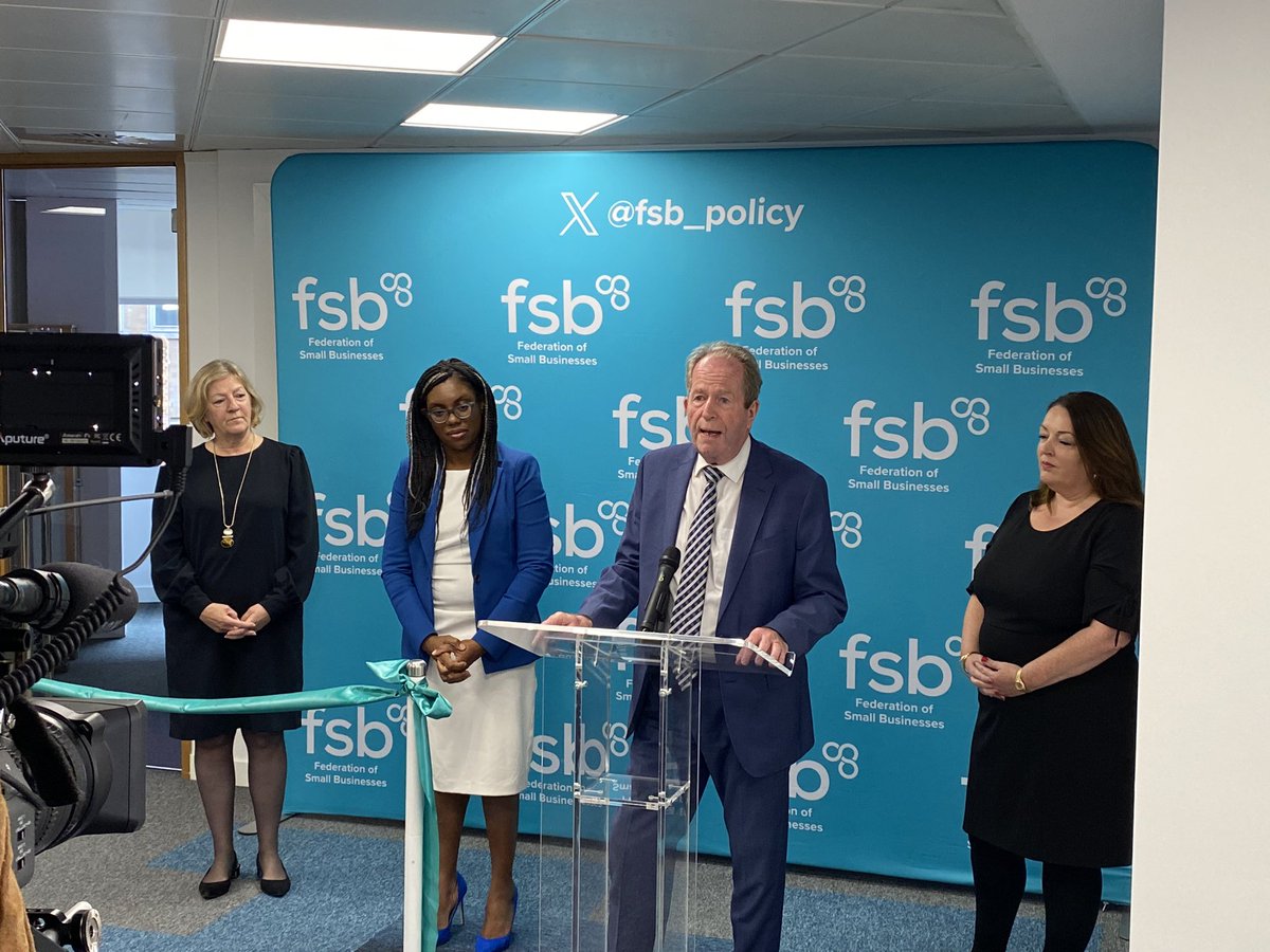 FSBGtrLondon's tweet photo. Great to welcome @fsb_policy members @Sahancares @SweetDoughThing @TheLauraTimm @initiallylondon @Onlinelubricant to the launch of our new London office.  Officially opened today by @KemiBadenoch https://t.co/EXSroVLzo7