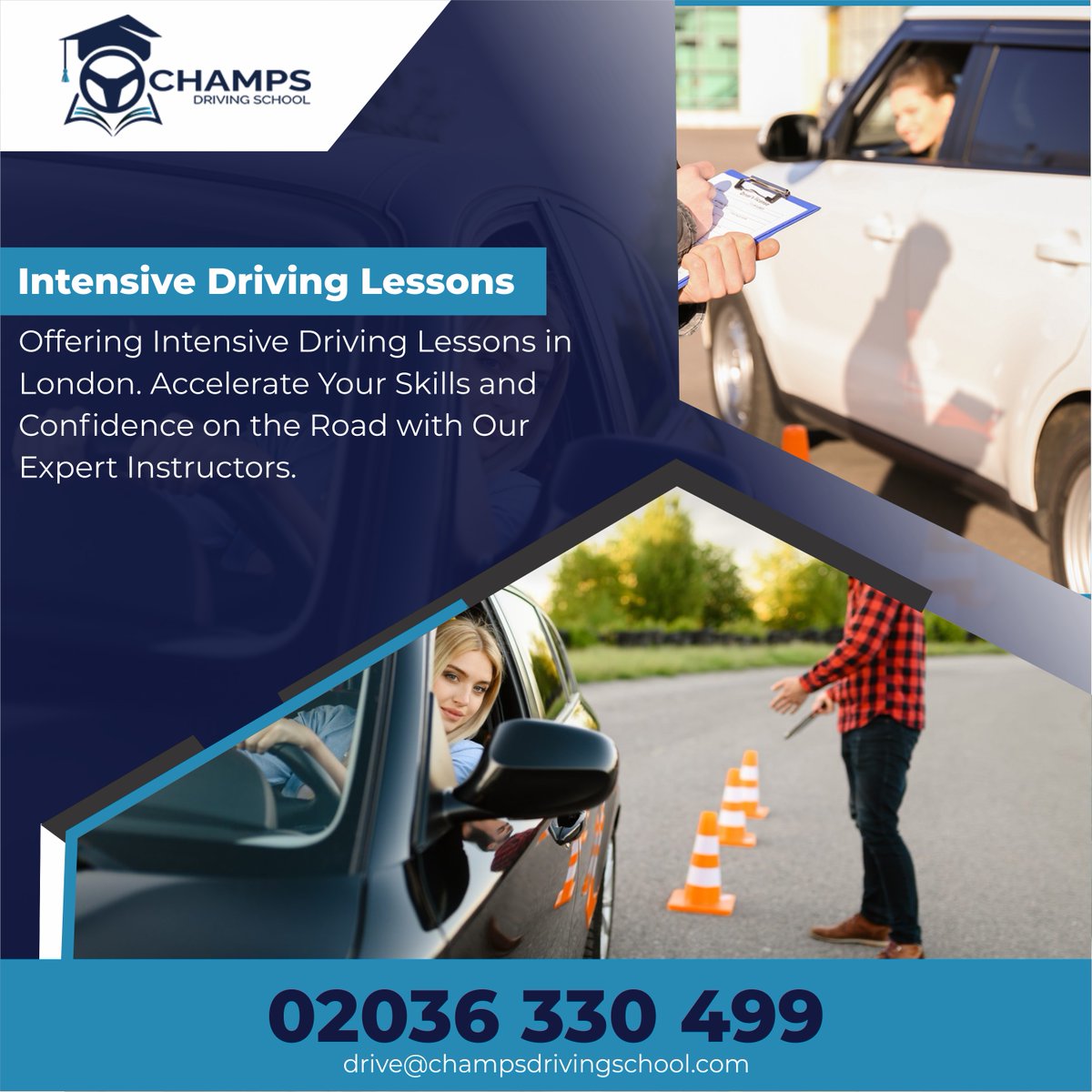 ChampDriving's tweet image. Your pathway to success on the road. We offer intensive driving lessons across the United Kingdom for a faster and confident driving experience.

champsdrivingschool.com
#IntensiveDrivingLessons
#DrivingSchool
#FastTrackDriving
#LearnToDrive
#ConfidentDriver