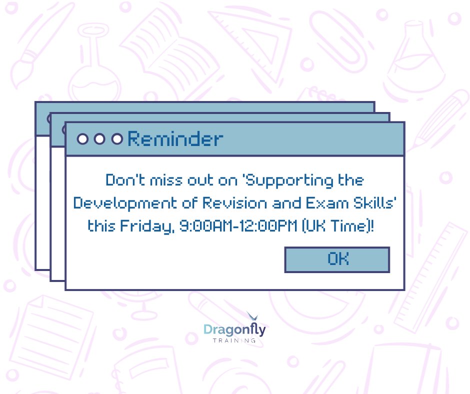 Dragonfly_Edu's tweet image. Enhance your professional development and gain valuable insights to  support your students during exam season. 🧑‍🏫🧑‍🎓

Secure your place now: loom.ly/LUm_Gfw

#cpd #mlearning #edchat #education #teachers #lrnchat #examseason  #examstrategy #timemanagement