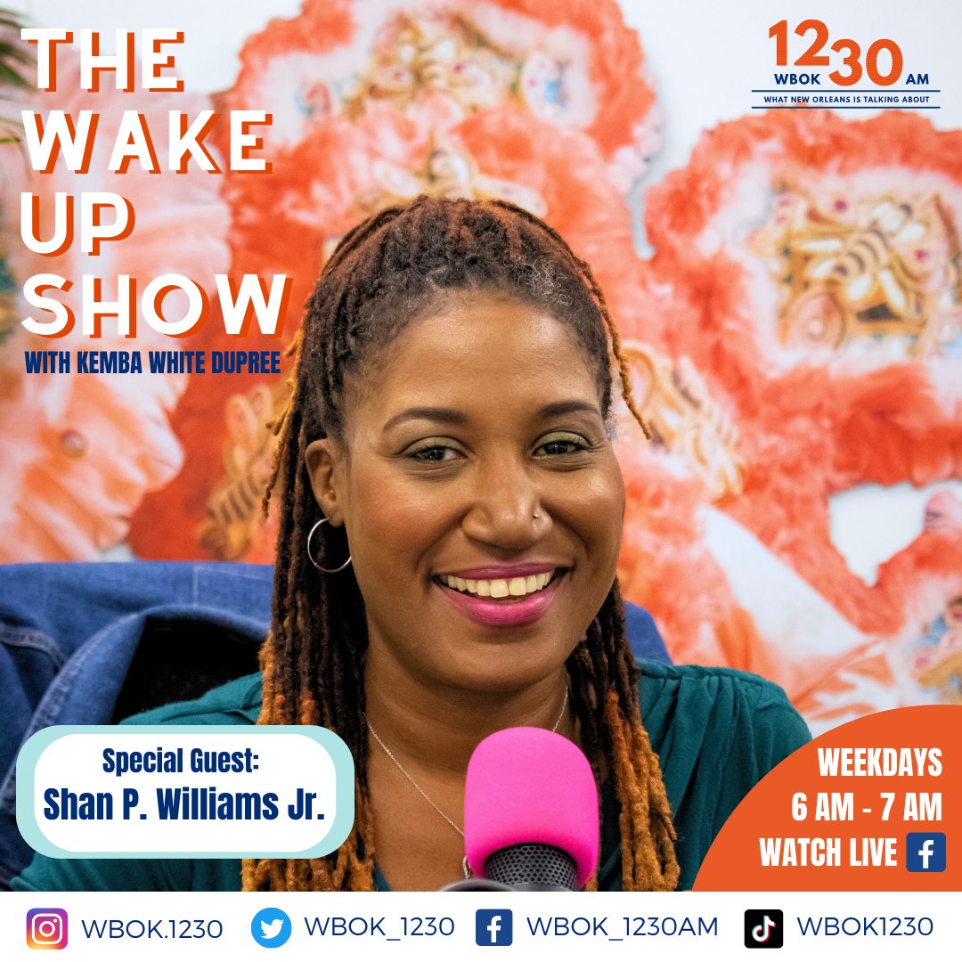 Don’t miss a morning with #KembaWhiteDupree she’s up &amp; at it every Mon - Fri from 6:00a - 7:00a. This Friday special guest Shan P. Williams is on. Make sure to tune in &amp; watch on Facebook Live. 

#wbok1230am #TheWakeUpShow #KembaWhiteDupree #neworleans