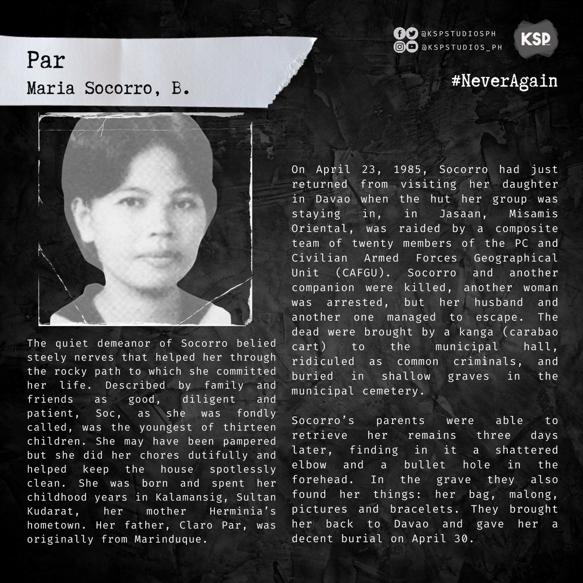 kspstudiosph's tweet photo. 14 YEARS OF TERROR. 14 STORIES THAT MATTER.

Today, September 21, 2023, marks the 51st anniversary of the declaration of martial law in the Philippines by Former President Ferdinand Marcos Sr. 

#NeverAgain #NeverForget https://t.co/b9QOc8URm5