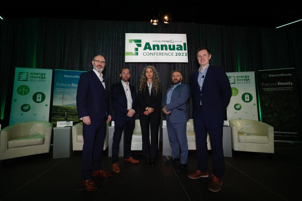 How do we accelerate energy storage delivery for 2030? In a session chaired by Kate Garth at <a href="/RWE_UK/">RWE UK</a>; David Carroll <a href="/EirGrid/">EirGrid Plc</a>, Ken Stewart <a href="/Sungrow_Power/">Sungrow</a>, Terrence McGovern <a href="/KPMG_Ireland/">KPMG Ireland</a> and Fergal Downes <a href="/ESBGroup/">ESB Group</a> gave their thoughts on the challenges and opportunities