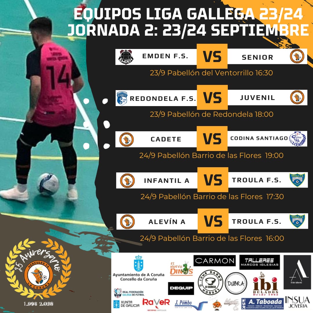 CorunaSala's tweet photo. Segunda jornada de Ligas gallegas. https://t.co/d1FExVM2IM