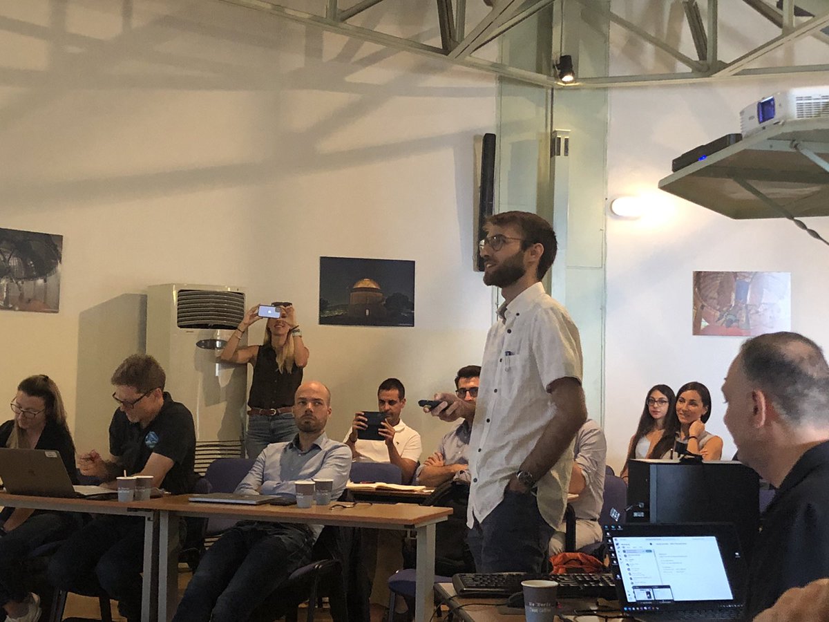ASKOS_Aeolus's tweet photo. The #ASKOS final meeting continues with Eleni Drakaki and Thanasis Georgiou on #dust transport modeling and #Aeolus data assimilation in #WRF. Stay tuned for more insights! πβ¨ #DustModeling #AeolusData https://t.co/dg24hahwHh