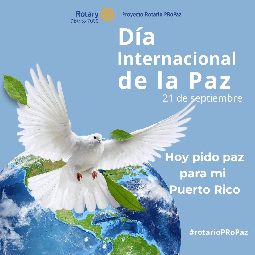 rotariospr's tweet photo. Hoy los rotarios pedimos paz para Puerto Rico. Únete a nosotros y comparte el mensaje. #rotarioPRoPaz https://t.co/I9IyCGJvXj