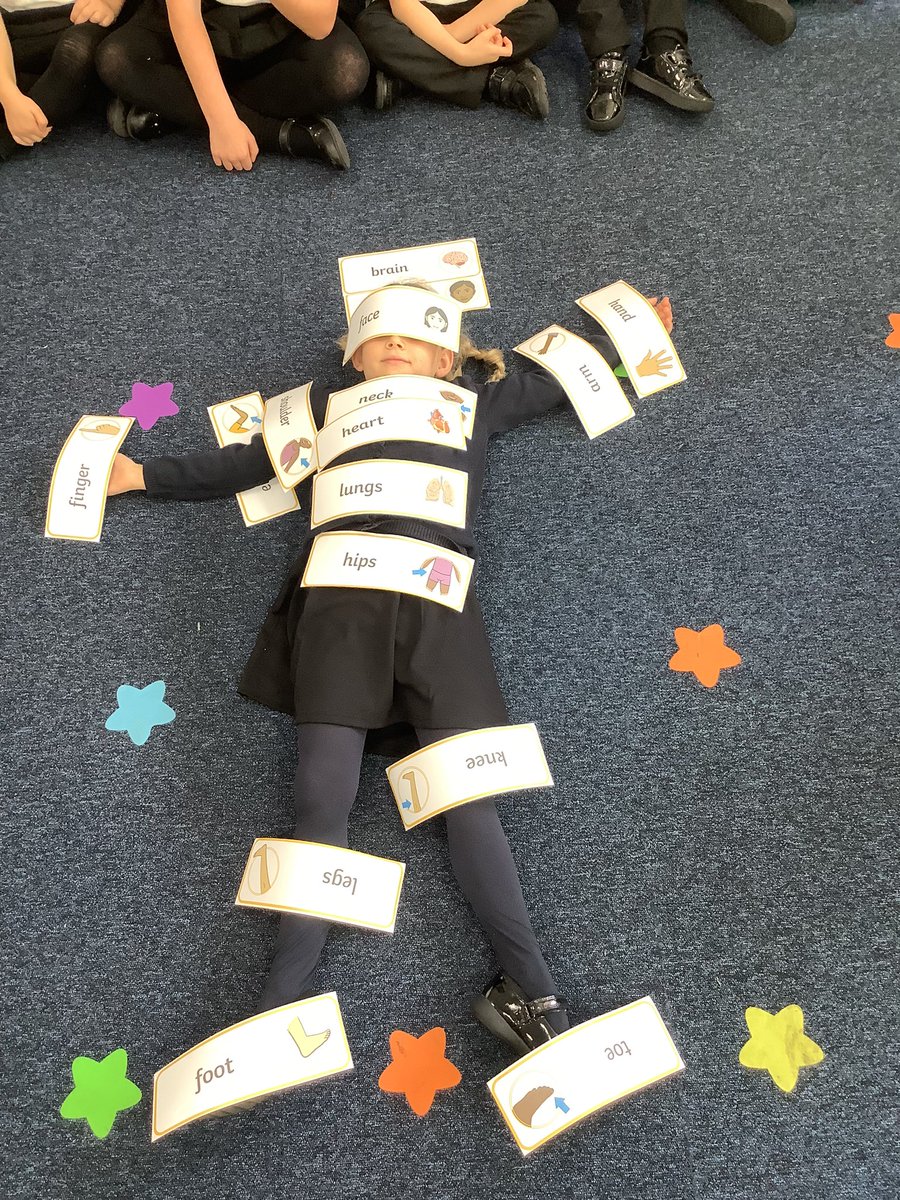 BandBschool's tweet photo. Team Aire have been trainee doctors today. 🧑‍⚕️Our first lesson was to identify the different parts of a human body and label them! #BandBAire #BandBSTEM @priscigeeks @STEMAmbassadors https://t.co/rs4X7OBPCM