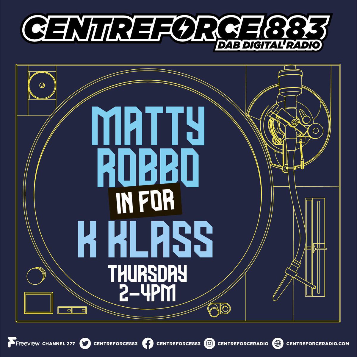 Something different for your Thursday afternoon listening. I’ll be covering for K-Klass this afternoon from 2-4PM live on Centreforce Radio. Plenty of ways to listen in! 🎧