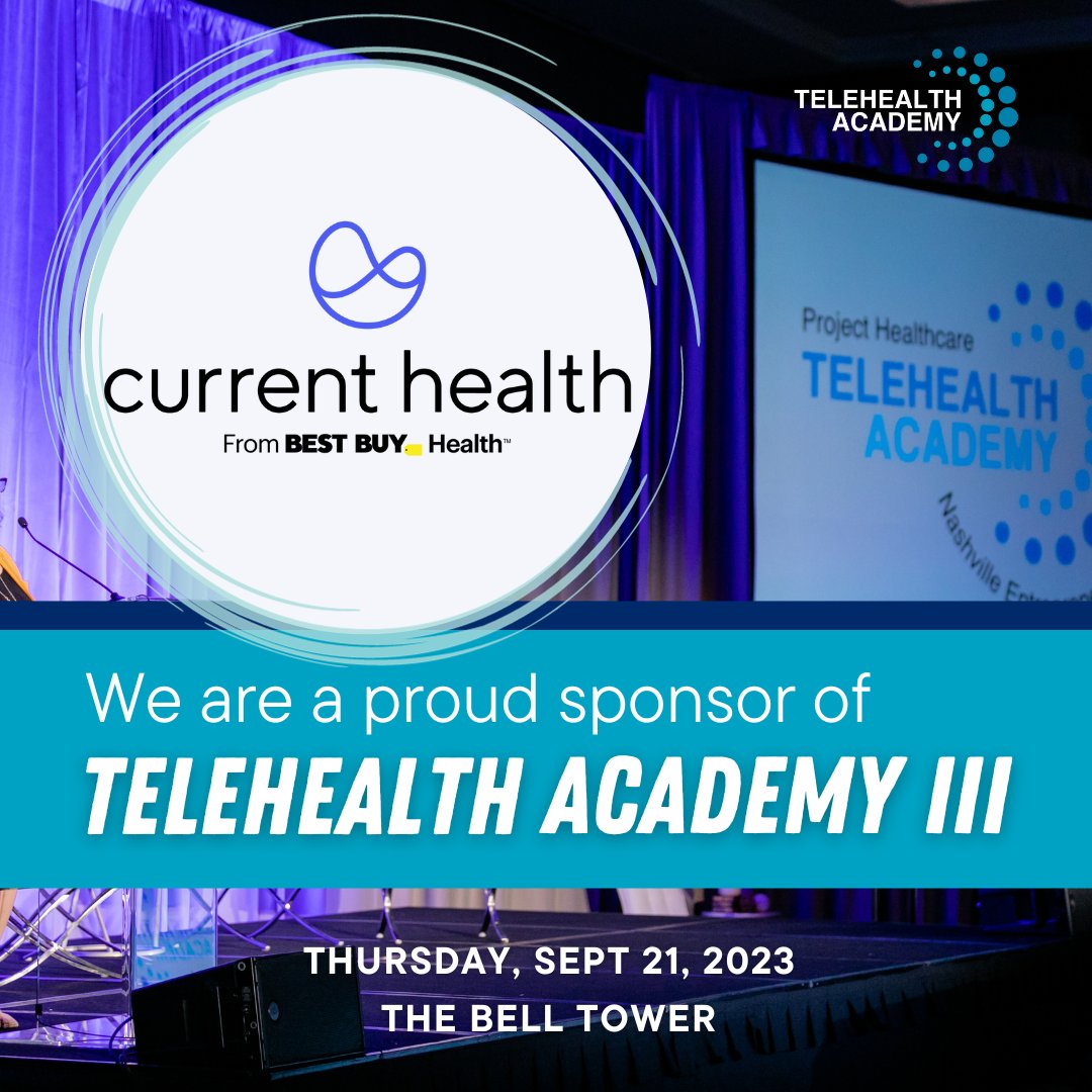 👋 We're proud to sponsor today's #TelehealthAcademy. Attending? Don't miss, 'Revolutionizing Healthcare Delivery: Exploring Hospital-at-Home and Care-at-Home Capabilities' with @HeyCurrent's @christophmcghee. #NashvilleEntrepreneurCenter #NashvilleEC @entrecenter
