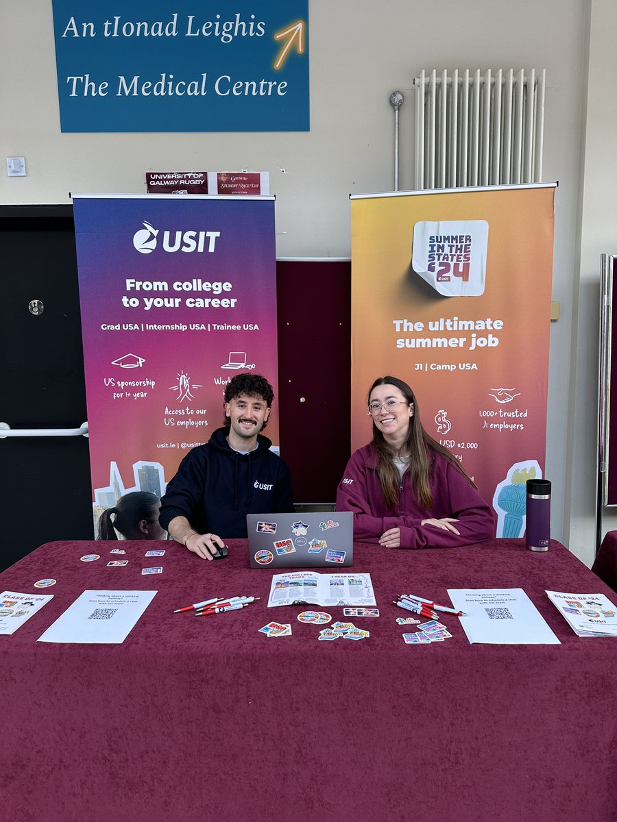 UniOfGalwaySU's tweet image. Freshers’ Fair here until 3pm today 
Call down! 🥳

#DoChomhaltas #FreshersFair