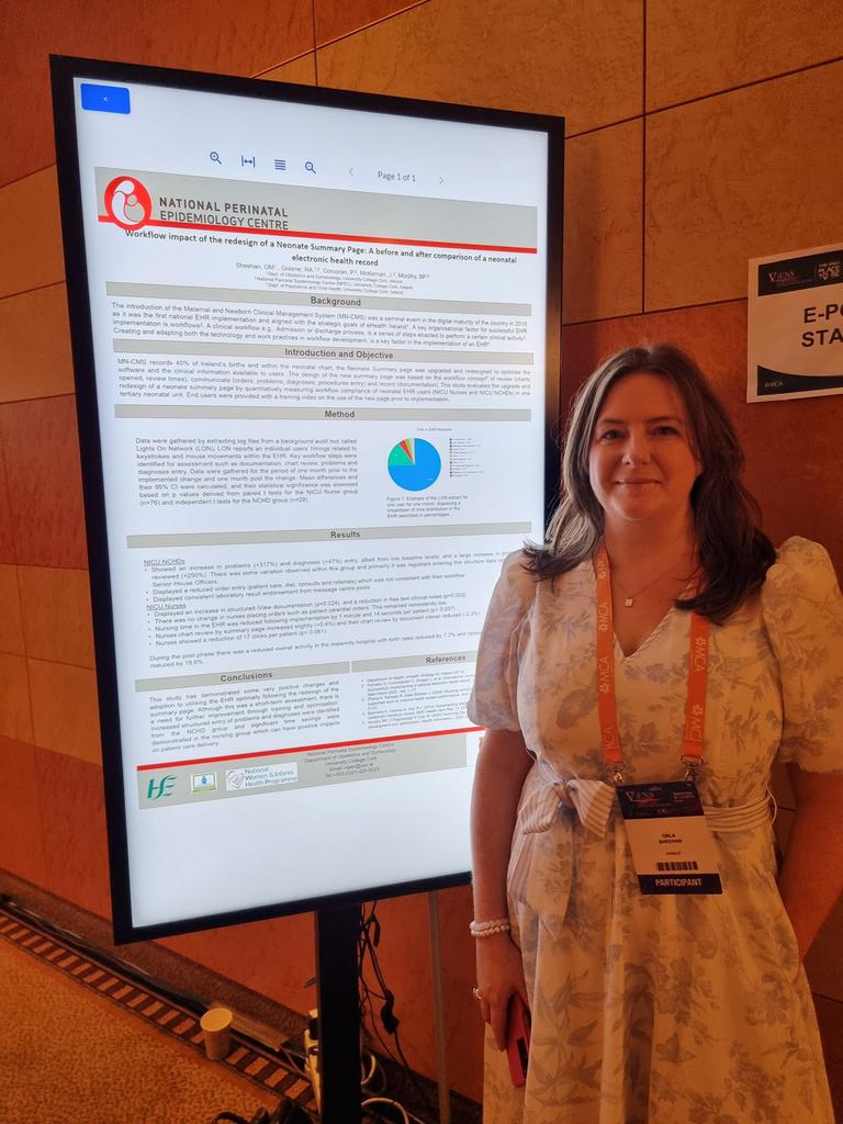 maryan8564's tweet photo. Wonderful presentation by Orla Sheehan on 'The workflow impact of redesigning the neonatal summary page in the EHR' @Orla_Lola @npec_ucc @maternalandbaby https://t.co/LjPkLSmwE6