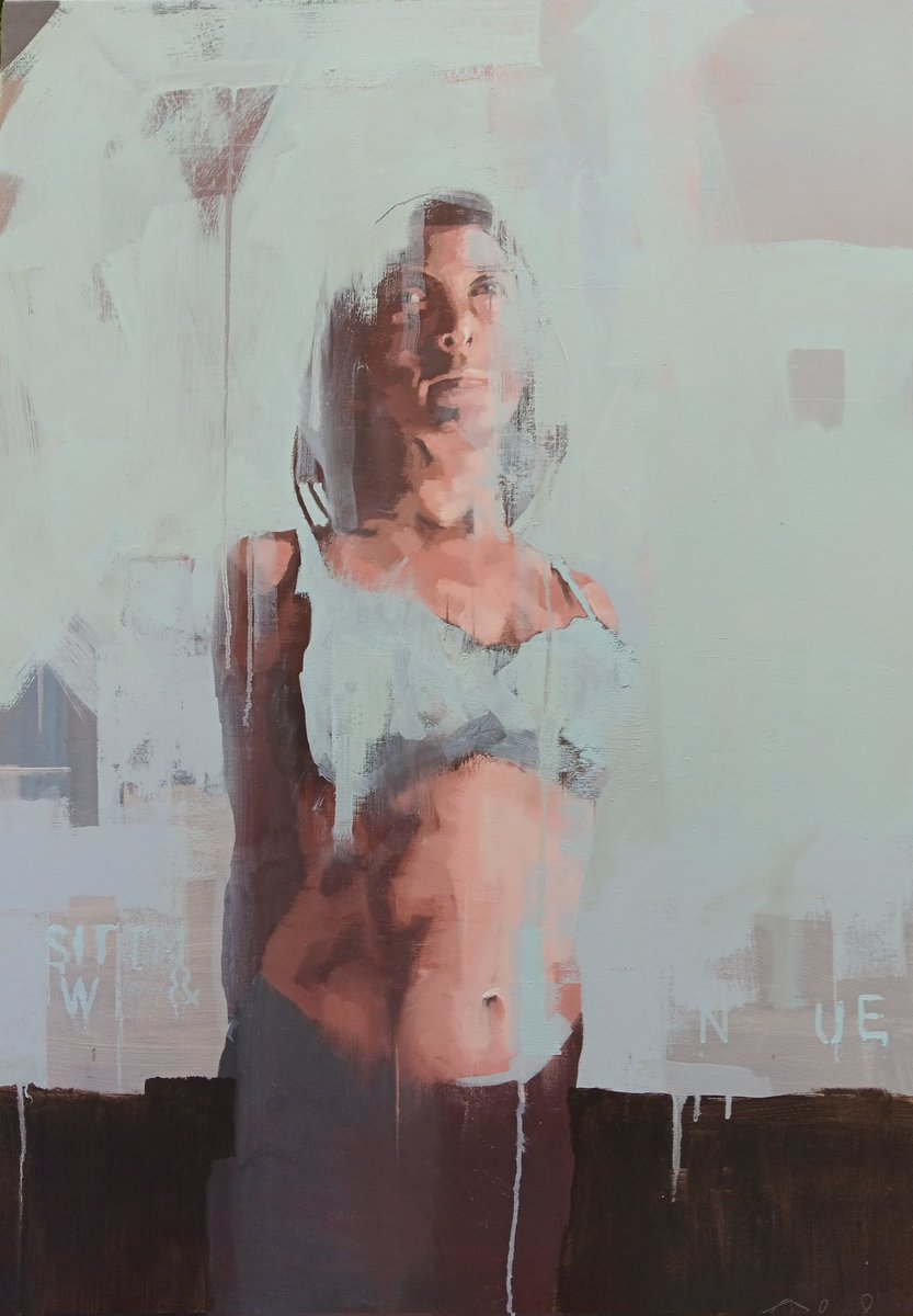 I finished this yesterday. As yet untitled. Oil on canvas. 100 X 70 cm.