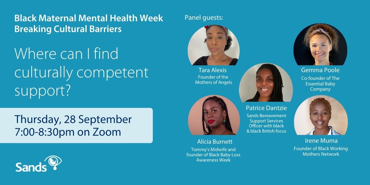 This Black Maternal Mental Health Week, we want to highlight support for those affected by #BabyLoss 💙🧡

We're delighted to announce that we'll be joined by Tara Alexis, Gemma Poole, Alicia Burnett and Irene Muma.

Register today ➡️  eventbrite.co.uk/e/bmmhw-where-…

#BMMHW