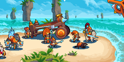 「BEHOLD THE BEAUTIFUL PIXELS!Get a taste 」|Chucklefishのイラスト