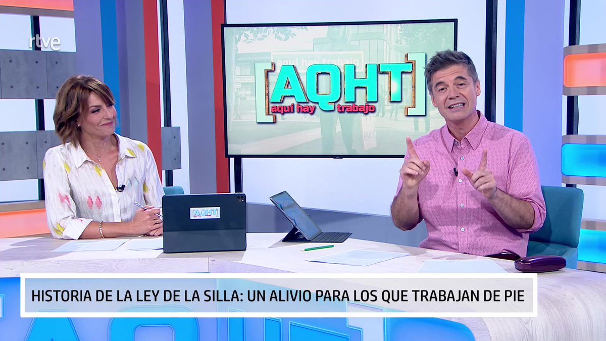 AQHT_TVE's tweet photo. 📈El 47 % de los trabajadores en 🇪🇸 pasa la mayor parte de su jornada de pie, somos récord 👎 de Europa

Y eso que tenemos la
🪑LEY de la SILLA 

Te explicamos qué dice esta ley (en vigor desde 1912) y su curiosa historia
⬇️📺
https://t.co/AGyIvY5hv5 https://t.co/8Xwk3aaJtx