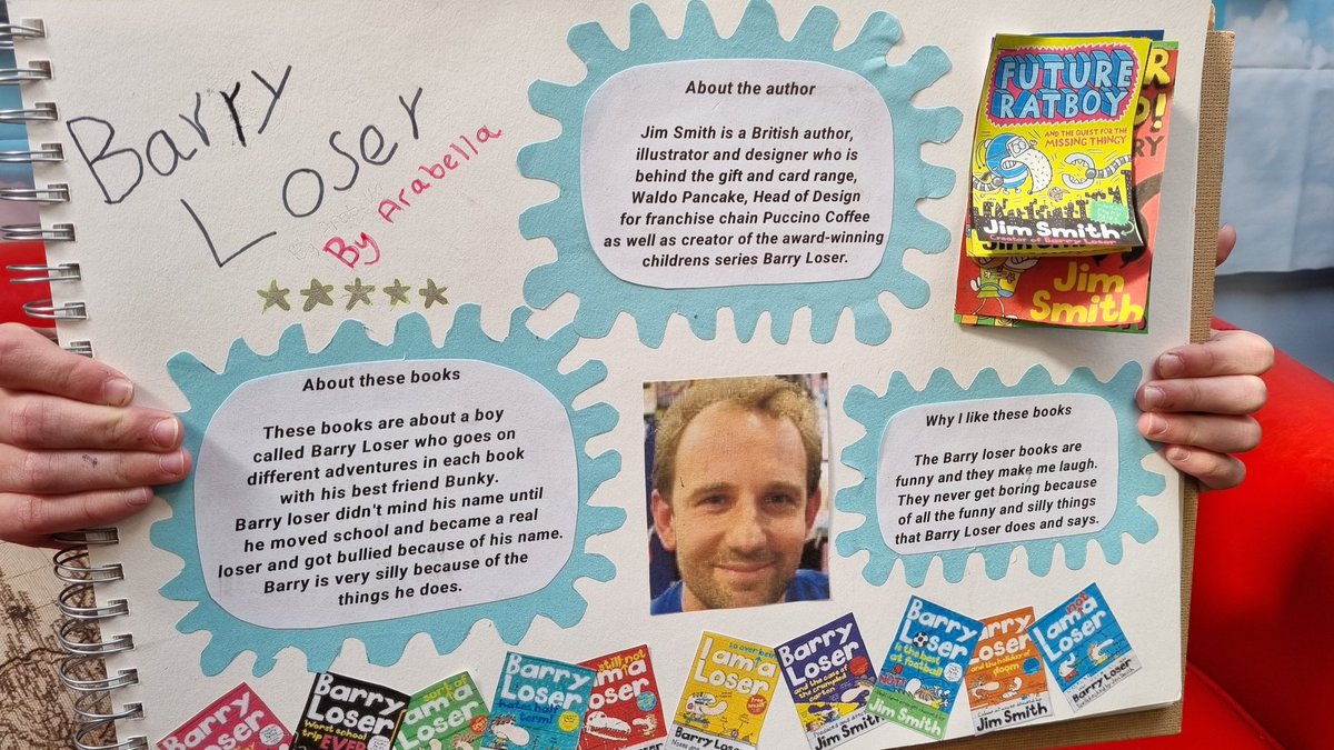 Our first #BusheyHeathReading scrapbook entry of the year!
A wonderful review from this young lady about @BarryLoser! She's also a big fan of the 'Super Weird' series 📚👏  @busheyheathjm