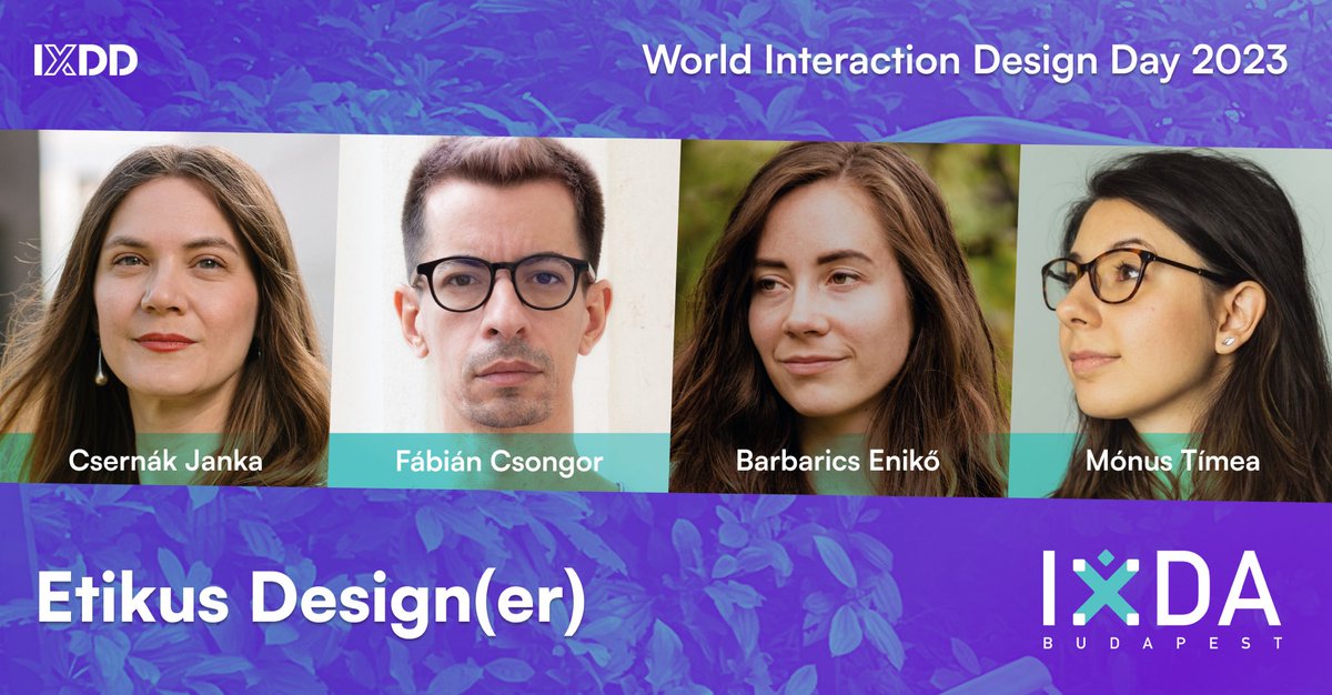 At this year’s @ixda World Interaction Design Day #ixdd we’ll discuss the ethics of design and the responsibility of designers with amazing guest speakers and the audience. 
Come join us, Budapest! 🇭🇺
Sign up for free 🔑
eventbrite.at/e/world-intera…
