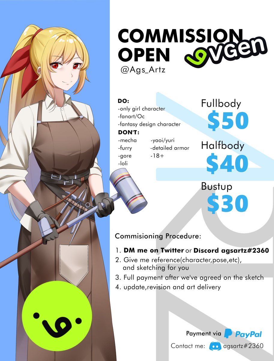AgsArtz's tweet photo. [Retweet are very appreciated]
now commissions are available on VGen!! https://t.co/DdsslSZXfj
Please check it out if you're interested to commission me there 🙏 #VGenOpen #VGenComm #VGen  #commissionopen https://t.co/pCg7vCdOKq