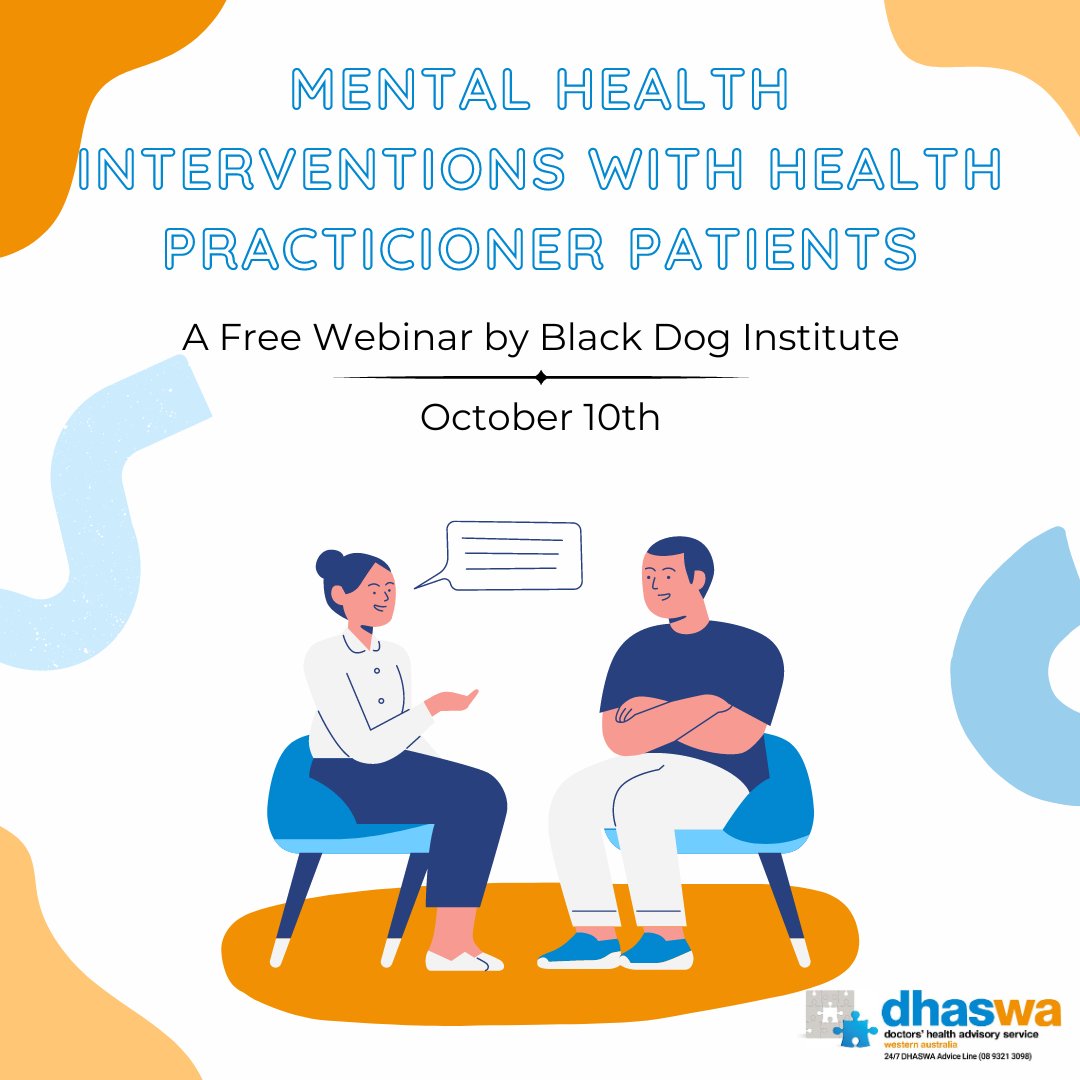 Join Dr Kathryn Hutt and Dr Jan Orman in this webinar sharing their experiences in seeing health professionals as patients.

Register for free to attend the webinar on the 10th of October!

Link Below:

…dog-institute.my.salesforce-sites.com/forms/bdi_Educ…
