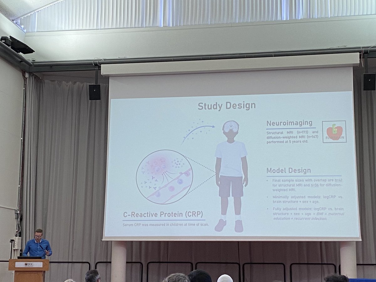 ASNeuro's tweet image. Aaron Barron presenting his PhD research on sex differences in brain development at the second Elevator Pitch session of @UCCMedHealth Futures conference @UCC @AnatNeuroUCC @PharmacologyUcc @OKeeffe_GW @CMcCarthyLab #UCCFutureAgeingBrainScience #UCCFutures