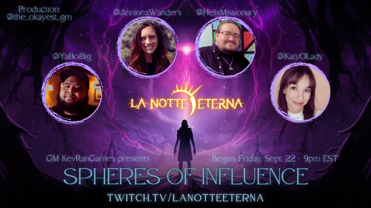 Tomorrow, the past and present collide!

Join the first of a 5-Part Arc on our Twitch channel at pm EST!

#dnd5e #LaNotteEternaRPG